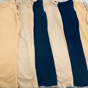 6 Pair Boy’s School Uniform Amazon Essentials 2 Khaki, 2 Navy, 2 Stone 28W 32L